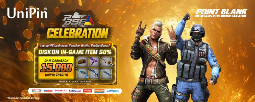 PB SEA CELEBRATION 2025! Top Up PB Cash pakai Voucher UniPin Double Bonus!